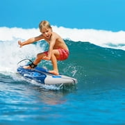 Costway 6 Surfboard Foamie Body Surfing Board W/3 Fins & Leash for Kids Adults White