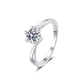 thumbnail image 5 of Anillo de plata de ley 925 para mujer, diseño de copo de nieve sencillo, 30 minutos, 50 minutos, anillo de diamantes Mosan, 5 of 5