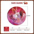thumbnail image 3 of Kdxio Pink Pig Print Christmas Tree Skirt Christmas Xmas Tree Skirts Mat for New Year Holiday Christmas Party Decorations-48", 3 of 7
