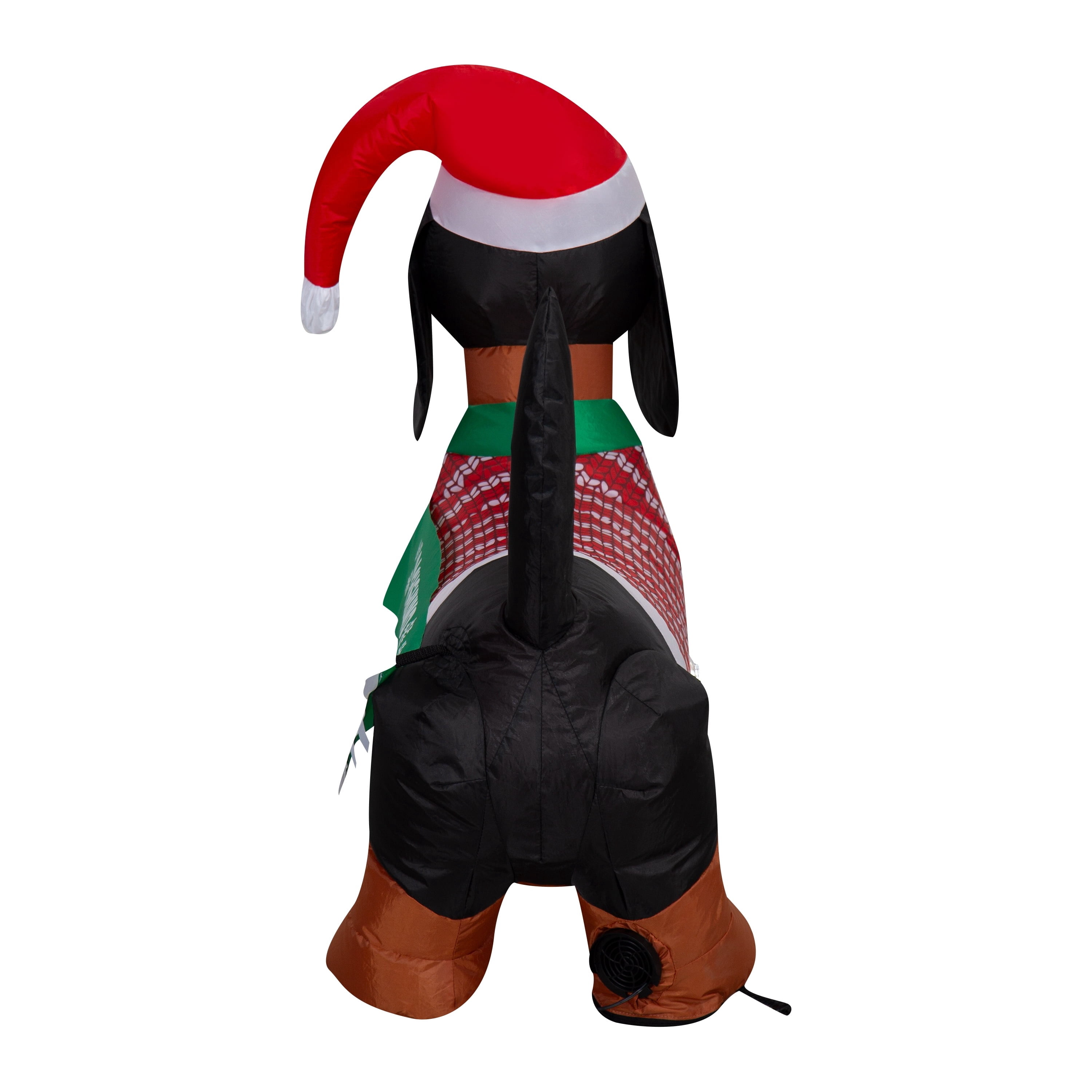 Multicolor Dachshund in Sweater Christmas Airblown Yard Inflatable, 3.5', by Holiday Time