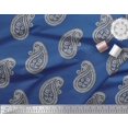 thumbnail image 2 of Soimoi Polyester Crepe Fabric Paisley Block Print Fabric by Yard 52 Inch Wide, 2 of 3