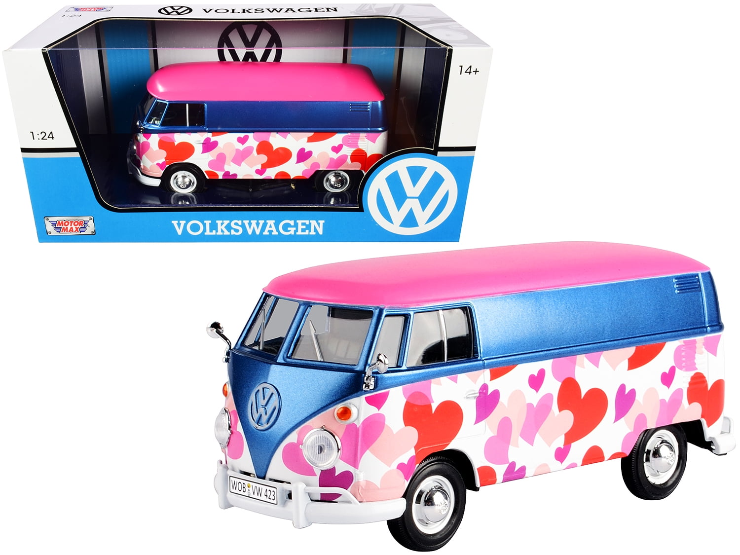 Volkswagen T3 Graffiti Miniature 1:24 Motormax - Modèle Réduit Neuf
