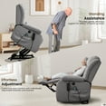 thumbnail image 6 of Balichun Power Lift Chair Recliners for Elderly with Heat and Massage, Infinite Position Lay Flat Lift Recliner Chair for Adults, USB&Type-C, Side Pocket, Lumbar Pillow, Grey, 6 of 13