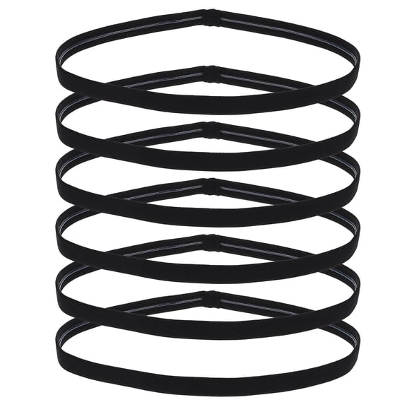 Ifundom Men's 6-Pack Elastic Sweat-Absorbing Headbands for Sports, Fitness, and Comfortable All-Day Wear