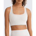 thumbnail image 3 of G4Free BareFeel Square Neck Sports Bra Padded for Women - Strappy Y Back Crop Tank Tops Workout Camisole, 3 of 7
