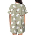 thumbnail image 6 of Fotbe Funny Chicken Print Pajama Set for Women 2 Piece Loungewear Short Sleeve Tops and Shorts Set Soft Sleepwear-XX-Large, 6 of 7