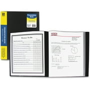 C-Line, CLI33120, Bound Sheet Protector Presentation Books, 1 Each, Black