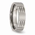 thumbnail image 4 of Titanium Notched 6mm Satin & Polished Band Size: 8; for Adults and Teens; for Women and Men, 4 of 6