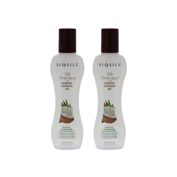 Biosilk Silk Therapy with Natural Coconut Oil Leave-In Treatment in - 5.64 oz each  - 2pc Bundle