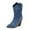 Blue, variant on YOUSNH Cowboy Boots for Women Western Boot Pointed Toe Low Heel Short Ankle Booties Women Boots Blue 6.5