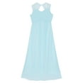 thumbnail image 3 of iEFiEL Girls Chiffon Lace Flower Girl Dress Wedding Bridesmaid Gown Sky Blue 14, 3 of 7