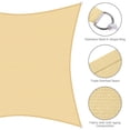 thumbnail image 4 of Yescom 16x16 Ft  Square Shade Sail with Hardware Kit 97% UV Block Outdoor Patio Pool Deck Yard Cover Net Awning Canopy, 4 of 9