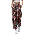 thumbnail image 2 of Halloween Pants Women Elastic Waist Drawstring Relaxed Fit Funny Print Joggers Sweatpants with Pockets, 2 of 5
