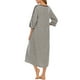 thumbnail image 2 of Camisón de mujer, camisón de rayas para mujer, elegante camisón de rayas, camisón de cuello redondo, fiel a su promesa, 2 of 6