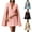 Pink, variant on Nmnitkp Women's Fall Commuting Double Breasted Shawl Cape Solid Color Suit Dress Elegant Poncho Double-Breast Slit Sleeve Office Wear Flowy Blend Cape Cloak Coat Pink,L