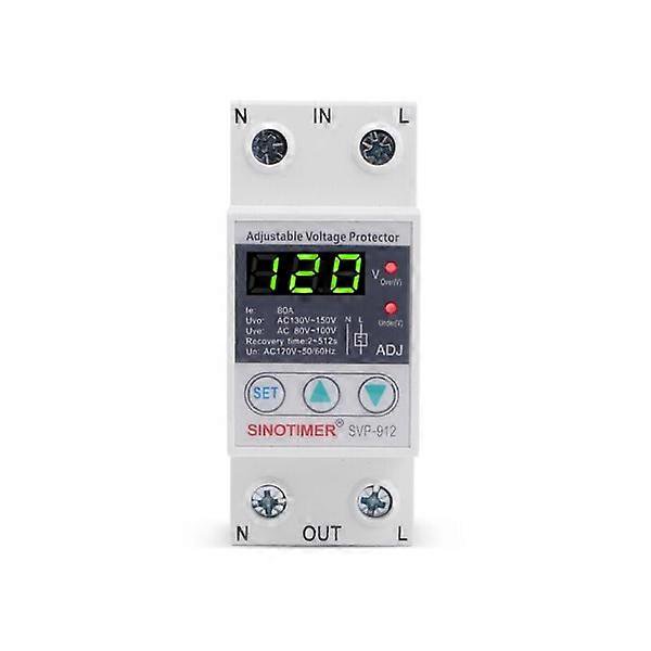 Intelligent voltage and current limiter, adjustable automatic intelligent overvoltage and undervoltage display (40A 110V).