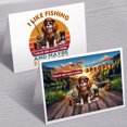 thumbnail image 3 of I Like Fishing, and My Cavalier King Charles Spaniel, and Maybe 3 People. Happy Father's Day 7x5in Folded Greeting Card Dog Lover Gifts Single Note Card with Envelope - 00004, 3 of 5