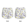 thumbnail image 5 of Vsdgher Daisies Flowers Print Women's Running Double Layer Shorts High Waisted with Pockets Elastic Yoga Workout Athletic Gym Sports, 5 of 8
