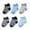 B, variant on 6 Pack Baby Non Slip Grip Ankle Socks with Anti Skid Grippers Boys Girls Low Cut for Infants Toddlers Kids 0-7 Years