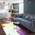 thumbnail image 4 of Color Oil Painting Large Area Rugs, Art Lines Runner Rugs, Non-Slip Floor Throw Mat, Rectangle Carpet for Living Room, Bedroom, Hallway Front Entrance, Kitchen, Dining, 4' x 6', 4 of 7