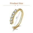 thumbnail image 2 of QJUHUNG 20G Nose Rings Hoops Women Shiny Surgical Steel Nose Piercing Jewelry Silver, 2 of 9