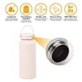 thumbnail image 3 of Botella de agua deportiva de acero inoxidable de 1L, termo de gran capacidad, taza de agua portátil para exteriores con asa, 3 of 5