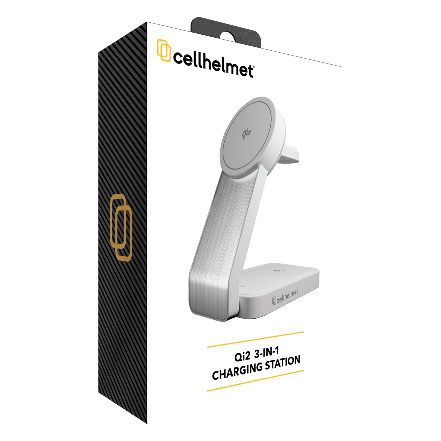 Cellhelmet 15-Watt 3-in-1 Qi Charging Stand with 3-Ft. Charging Cable