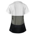 thumbnail image 5 of Gibobby Camisas mexicanas con cuello en V para mujer Camiseta suelta informal con cuello en V para mujer, blusa manga corta con estampado(Caqui,CH), 5 of 5