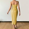 thumbnail image 5 of Sngxgn Women's Full Slips Long Spaghetti Strap Under Dress(Gold,L), 5 of 5