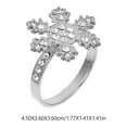 thumbnail image 2 of Miangastore Holiday Napkin Rings Elegant Snowflake Home Decoration 4Pcs 1.8X1.4in, 2 of 8