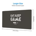 thumbnail image 4 of Large Mouse Pad, Brown Eat Sleep Game Slogans Non-Slip Waterproof Rubber Keyboard Office Desk Pads Mousepad, 29.5 x 15.8 inches 3mm Thick, 4 of 7