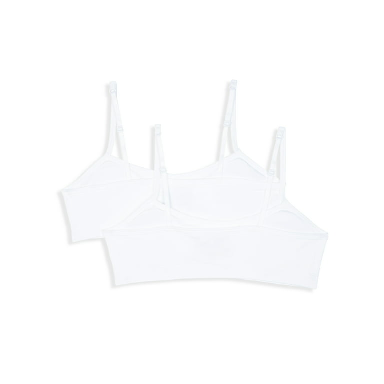 Hanes Girls' Seamless Molded Cup Wirefree Bra 2-Pack 