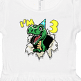 thumbnail image 4 of Inktastic I'm 3 Dinosaur Girls Toddler Dress, 4 of 5