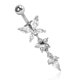 thumbnail image 1 of Barras colgantes para el ombligo, piercings corporales con circonita cúbica en forma de mariposa para mujeres y niñas: anillos de ombligo de moda, 1 of 4