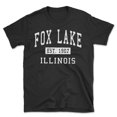 thumbnail image 1 of Fox Lake Illinois Classic Established Men's Cotton T-Shirt, 1 of 1