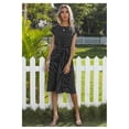 thumbnail image 2 of EASYBRA Women Polka Dot Midi Dress Short Sleeve A Line Casual Elegant Summer Dress, 2 of 5