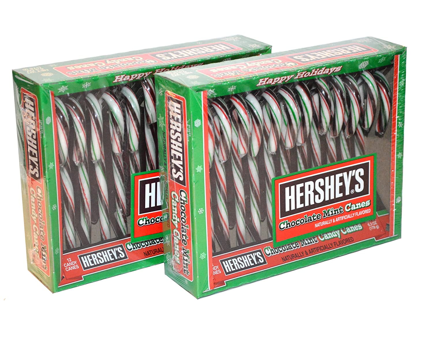 Hersheys Candy Canes Chocolate Mint 12 ct 2 pk