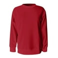 thumbnail image 4 of Crewneck Sweatshirts Women Long Sleeve Crew neck Sweatshirt Cute Pullover Tops Lightweight Fall Winter Outfits 2025 Red XL, 4 of 5