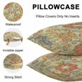thumbnail image 5 of Yellow Green Boho Floral Lumbar Pillow Covers 20x12 Inch Set of 2, Retro Rustic Abstract Flowers Waterproof Outdoor Pillow Covers, Decorative Cushion Pillowcases for Couch, Sofa, Bed, Garden, Patio, 5 of 9