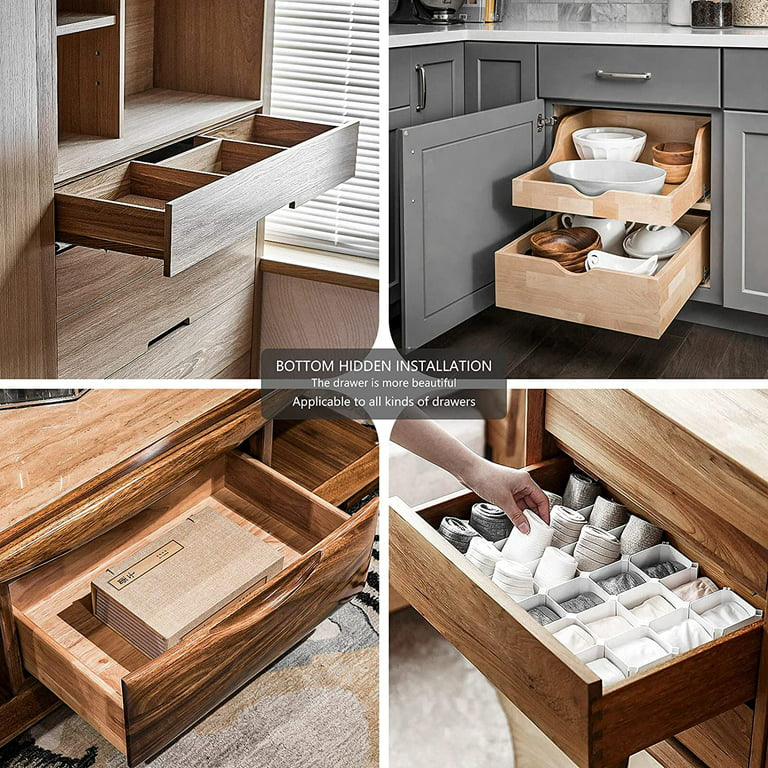 A pair of invisible underbody guides, drawer slides for the