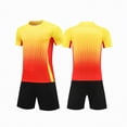 thumbnail image 2 of CAICJ98 Boys Girls Soccer Jerseys Training Kids Outfits Team Uniform Athletic Shirts Shorts Clothing Sets Sportswear (C,7-8 Years), 2 of 4