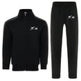 thumbnail image 2 of X-2 Men Tracksuits 2 Pieces Set Running Jogging Sweatsuit Full Zip Sweatsuit Athletic Sports Set Black Char 2Pipe Medium, 2 of 6