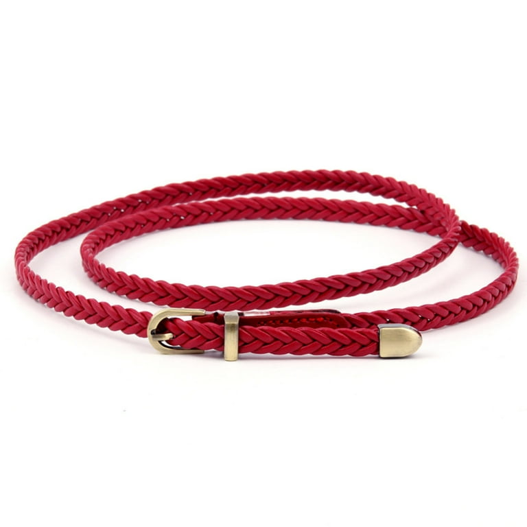 Braided Belt Women Pin Buckle Vintage Casual Thin Belt Waist  display picture 3