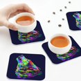 thumbnail image 7 of Pofeuu Howling Wolf Print Leather Coasters Set of 6, Round Cups Mugs Mat Pad for Home Kitchen Heat Resistant Drink Coasters,Square, 7 of 7