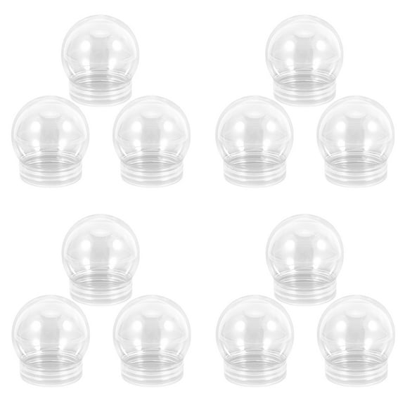 TEHAUX Clear Snow Globes for Home Decor Multifunctional Storage 12Pcs