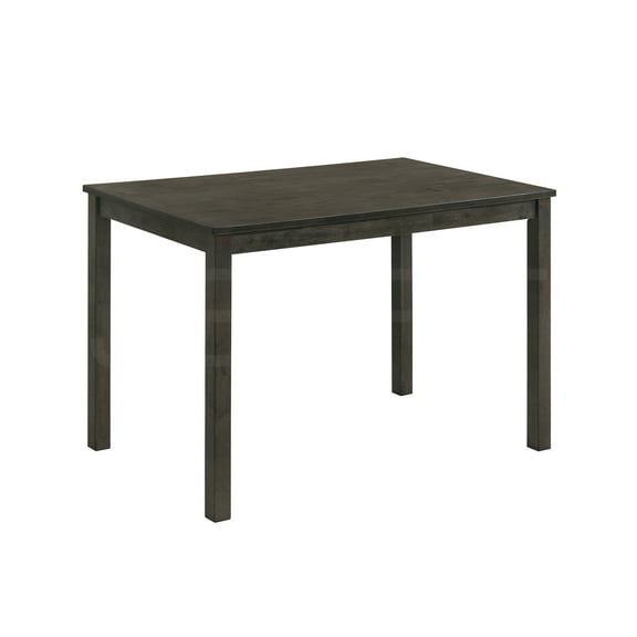 JERFIT Modern Dark Brown Rectangular Dining Table for 4, Wood Kitchen Room Table, Minimalist Farmhouse Design