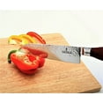thumbnail image 6 of SiliSlick Damascus Santoku Knife Hammered Design | Professional 8" VG-10 Japanese Stainless Steel, Precise Cutting Meat, Vegetables, Steel Razor Sharp Blade Edge, 6 of 8