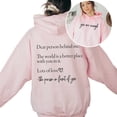 thumbnail image 4 of Dear Person Behind Me You Are Enough Hoodie for Men and Women, Mental Health Pullover, Sizes S-5XL, 4 of 6