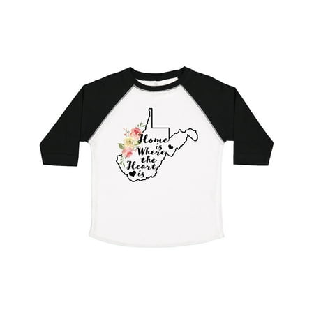 

Inktastic West Virginia Home is Where the Heart is with Watercolor Floral Gift Toddler Toddler Girl T-Shirt