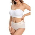 thumbnail image 4 of BadPiggies Women's Strapless Bra Non-Slip Wireless Comfort Bandeau Bras MultiWay Plus Size Seamless Bralette, 4 of 9